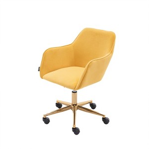 Vynxaria Modern Accent Chairs for Vanity or Office - Adjustable Height & 360° Swivel, Multiple Colors - 1 of 4