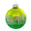 Christopher Radko 3.25 In Vintage Flocked Set Holiday Scenes Greetings Tree Ornament Sets - 3 of 4