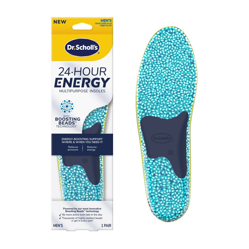 Dr. Scholl's 24-Hour Energy Multipurpose Insoles, Trim to Fit, Men's Shoe Size 8-14 - 1 Pair