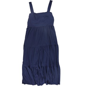I.N.C International Concepts Womens Tiered Maxi Dress, Blue, Medium - 1 of 2