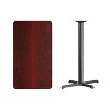 Emma and Oliver 24"x42" Rectangular Laminate Bar Table with 23.5"x29.5" Base - 2 of 2