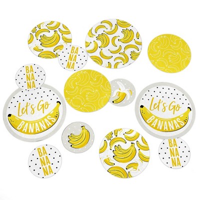 Big Dot of Happiness Let's Go Bananas - Tropical Party Giant Circle Confetti - Party Decorations - Large Confetti 27 Count