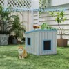 MooxvMoo Outdoor Cat House,Sloping Roof Design,Waterproof Resin Shelter for Indoor & Outdoor Use, Warm & Easy to Assemble - 2 of 4