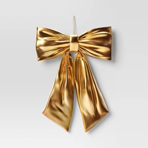 20" Christmas Metalic Bow Gold - Wondershop™ - 1 of 3