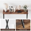 Industrial Narrow Console Table with 2 Shelves, Small Entryway Table with Metal Legs for Hallway, Living Room, Foyer & Office - 3 of 4