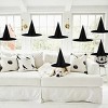 12 PCS Halloween Decorations Witch Hat Costume Accessory, Thickened Hanging Black Wizard Hats Bulk for Women Kids with Rope - 3 of 3