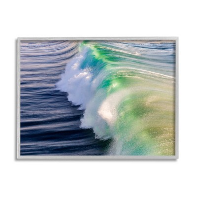Stupell Rolling Sea Waves Photography Gray Framed Giclee, 24 X 30 : Target