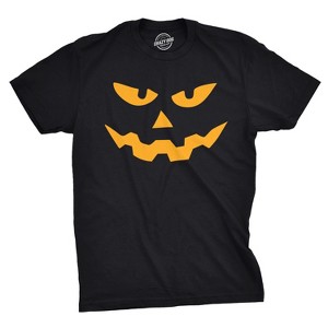 Mens Triangle Nose Pumpkin Face Funny Fall Halloween Scary T Shirt - Crazy Dog Men's T Shirt - 1 of 4