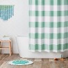Rugby Stripe Shower Curtain Teal - Pillowfort™ - image 2 of 3