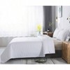 White 3 - Piece Quilt Set - Soft Microfiber Coverlet with 2 Shams, 100x106 for Full/Queen. - 2 of 4