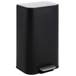 Bathroom Trash Can, Stainless Steel Garbage Can with Lid & Inner Bucket, Recycling Bin for Home Batbroom Office Living Room - 1 of 4