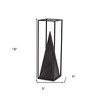 HomeRoots Black Metal Framed Pyramid Sculpture - 3 of 4