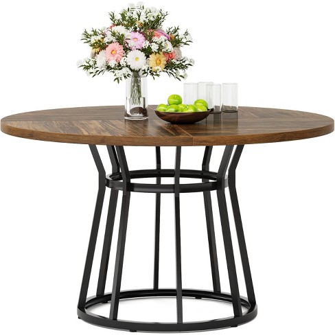 Tribesigns 47.2-inch Round Dining Table For 4 People, Circle Dining ...