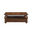 4-Drawer Coffee Table with 1 Shelf ¨C Classic Walnut Design with Felt-Lined Drawers for Living Room - 4 of 4