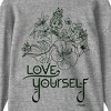 Spellbound Fairy & Flowers Love Yourself Youth Athletic Heather Crew Neck Long Sleeve Tee - 2 of 2