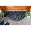 RugSmith Silver Moulded Trellis Half-round Rubber Doormat Doormat - 2 of 4