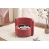 Swivel Accent Chair, 360°Swivel Barrel Chair with Storage, Upholstered Arm Chair with Cushion, Modern Round Chair for Living Room Bedroom - 2 of 4