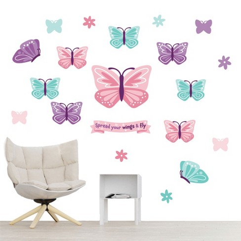 3 sheets /bag Colorful Butterfly Waterproof Households Decorative Stickers