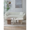 2-Pc Modern Modular Coffee Table Set Khaki+White Free-Combo Farmhouse Corner Center Living Room - 3 of 4