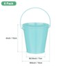 Unique Bargains Garden Galvanized Versatile Durable Bucket with Handle 6 Pcs - 3 of 4