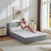 Dolonm 86.6 "x57" x31 " Fully Compressed Queen Size Bed, Made of Suede Fabric, with Spring Wrapped Bottom Frame, No Installation - 3 of 4
