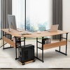 Costway L-Shaped Computer Desk Drafting Table Workstation w/Tiltable Tabletop &Bookshelf - 4 of 4