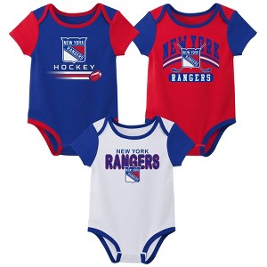 NHL New York Rangers Boys' 3pk Bodysuit - 1 of 4