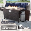 ALAULM Outdoor Patio Furniture Set Outdoor Sectional Rattan Sofa Set Brown Manual Wicker Patio Conversation Set with Cushions - 3 of 4