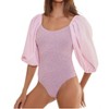 Women's Contrast Puff Sleeve Bodysuit - BUCKETLIST - 3 of 3
