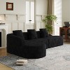 111.8" L-Shaped Curved Modular Sofa Couch with Chaise & 3 Pillows for Living Room - ModernLuxe - 4 of 4