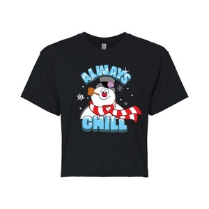 Women's - Frosty The Snowman - Christmas Cropped Graphic T-Shirt - 1 of 4