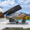 PURPLE LEAF Patio Umbrella White Cantilever Offset Umbrella Square Outdoor Umbrella with 360-degree Rotation for Garden Deck Pool - 3 of 4