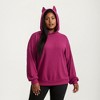 Anna-Kaci Women's Soft Knit Hoodie with Playful Cat Ear Hood, Relaxed Drop-Shoulder Sleeves and Cozy Stretch Fabric - 2 of 4