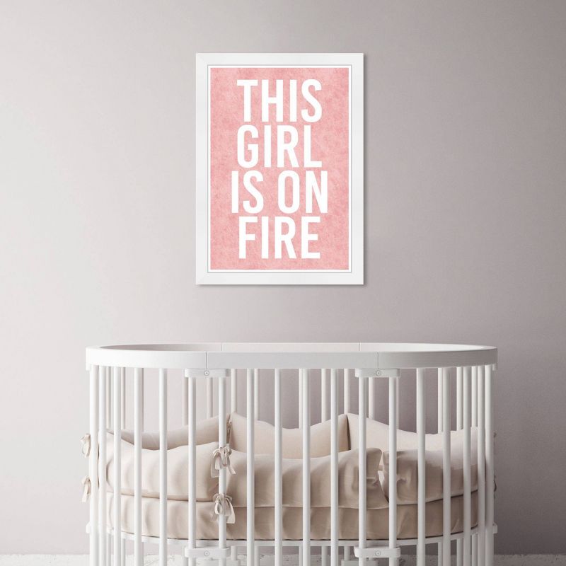 15&#34; x 21&#34; This Girl is on Fire Typography and Quotes Framed Art Print - Wynwood Studio, 4 of 7