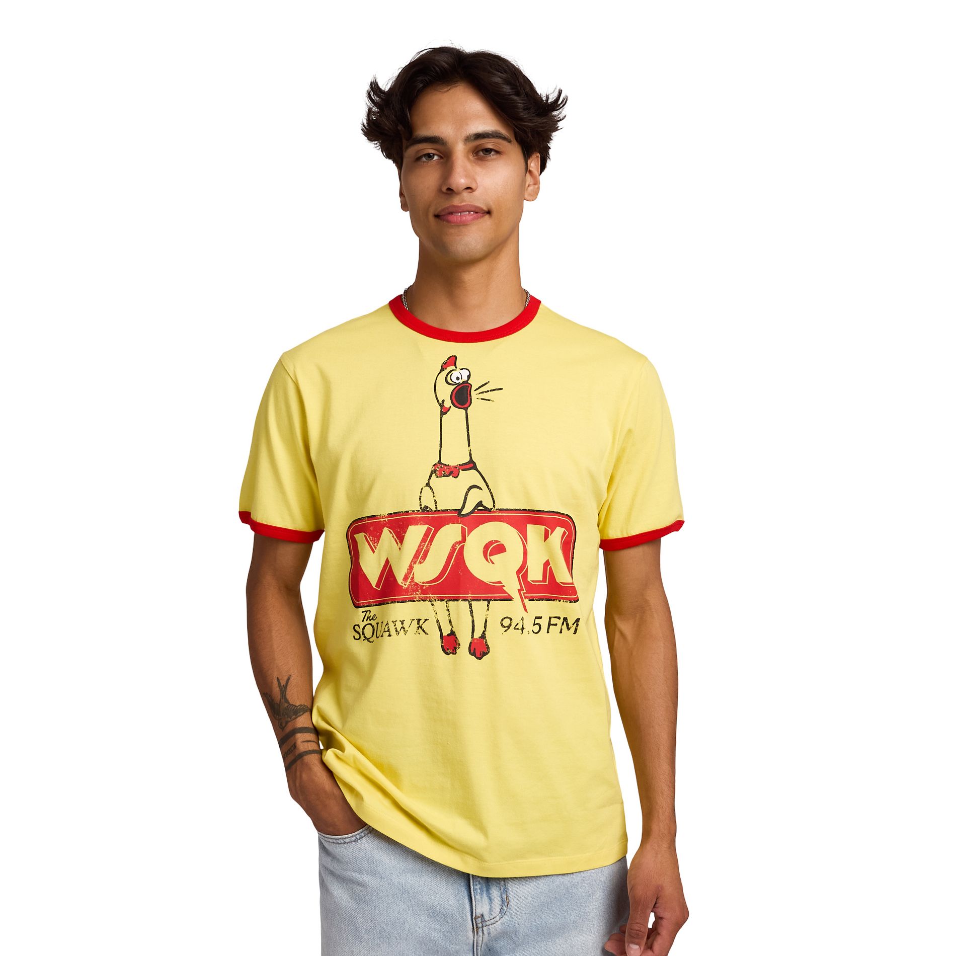 Stranger Things WSQK Men's Ringer Tee