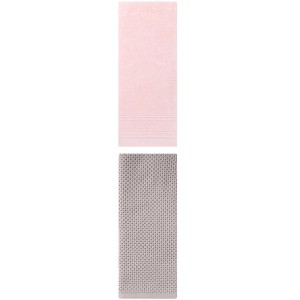 REGALWOVEN Solid Stripe Pattern Bathroom Face Hand Towels 14" x 30"/13" x 30" 2 Pcs - 1 of 4