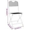 vidaXL Foldable Patio Chairs- Set of 4, Anthracite Outdoor Seating with Expanded Metal Mesh and E-Coating Finish for Garden - 3 of 4