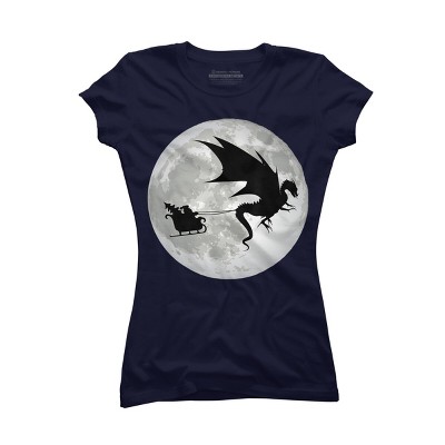Junior's Design By Humans Christmas Santa Claus By NekoShop T-Shirt