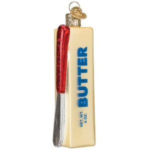 Old World Christmas Blown Glass Ornament for Christmas Tree, Stick of Butter - 1 of 4