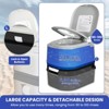 6.34 Gallon Portable Toilet, Camping RV Porta Potty with Paper,Detergent Collection,Handle Pump, Rotating Spout for Boating Hiking Trips - 3 of 4