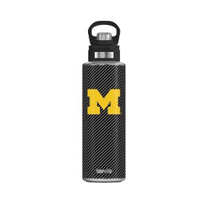 NCAA Michigan Wolverines Carbon Fiber Wide Mouth Water Bottle - 40oz - 1 of 3