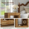 Wooden Square Side Table/End Table Storage Nightstand for Bedroom and Living Room 25.6"H*23.62"L*15.75"D - 4 of 4