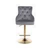 Meridian Furniture,Claude Grey Velvet Adjustable Stool - 4 of 4