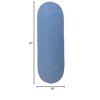 Colonial Mills Reversible Flat-Braid (Oval) Runner Braided Runner, Oasis Blue 2'4"x5', Oval Shape - 2 of 3