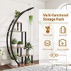 5 Tier Round Plant Stand Half Moon Shape Indoor Metal Garden Plant Holder Flower Shelf Rack - 3 of 4
