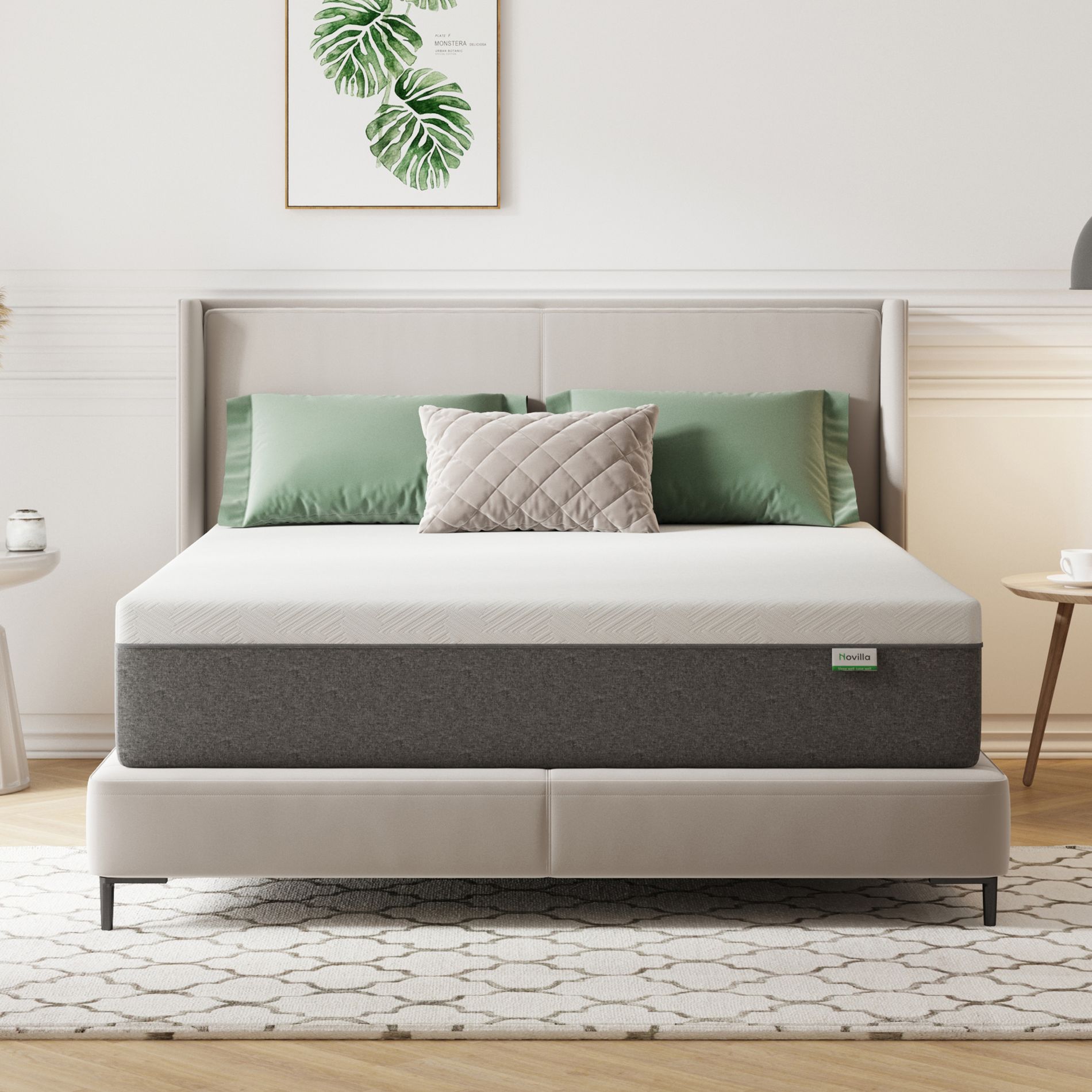 Novilla 6/8/10/12 inch Medium Gel Memory Foam Mattress Bed-in-a-Box Mattresses, Cooling and Skin-friendly