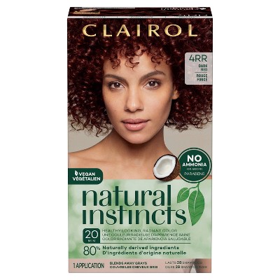 Natural Instincts Clairol Demi-Permanent Hair Color - 4RR Dark Red - 1 Kit