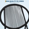 GustoWave 3-Piece Patio Bistro Set With Side Table And 2 Chairs For Balcony, Patio, Garden, Black - 4 of 4