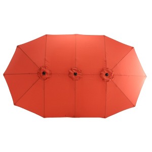 CAVINAS 15 FT Large Double-Sided Patio Umbrella Extra Wide Large Umbrella Outdoor Patio (Base Sold Separately) - 1 of 4