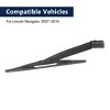 Unique Bargains Car Rear Windshield Wiper Blade Arm Set for Lincoln 2007-2015 Black 16 Inch - 2 of 4